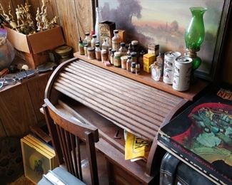 small roll top antique desk for child