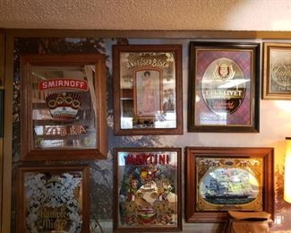 bar art is all hung for easy shopping