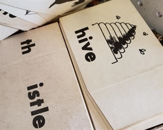 2 boxes of old flashcards for kids