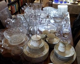 glass and crystal all over the place