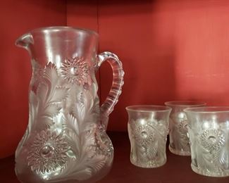 antique pressed glass