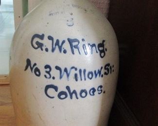 Cohoes stoneware jug