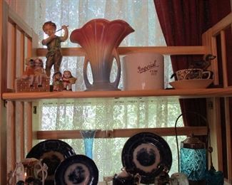 flow blue & pottery