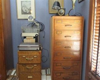file cabinets, desk lamps & Penthouse magazines