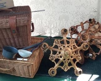 Baskets & Art Deco era ceiling fixtures