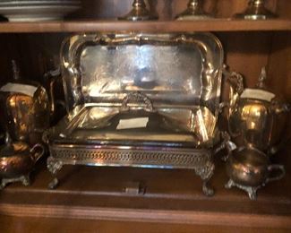 Silver plate serving pieces