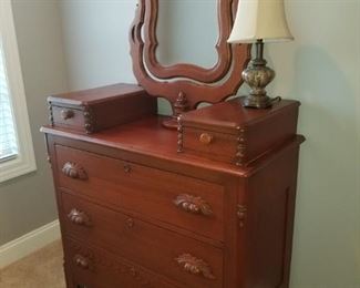 Davis Furniture Company of Nashville Cherry we have the chest of Drawers and Bed