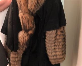 FUR AND LEATHER COAT
