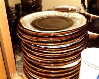 Pfaltzgraff vintage drip glaze pottery dish set