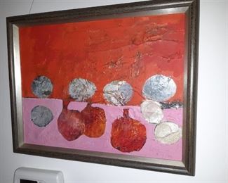 King Caulkins, eggs and pomegrates acrylic