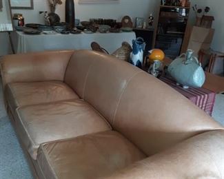 Ethan Allen Butterscotch leather sofa