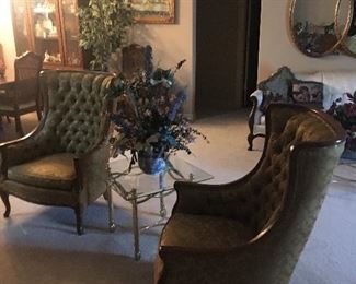 Two living room chairs.