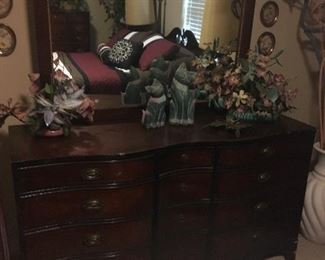 Serpentine front double dresser.