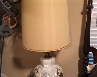 One of a pair of mid century modern table lamps.