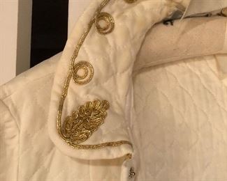 Vintage Dorian white silk robe