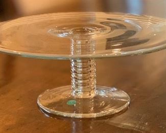 Tiffany & Co Mesa Crystal Glass Cake Footed Pedestal Plate	 		 
