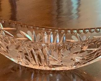 American Brilliant Cut Glass Canoe Dish	 		 
