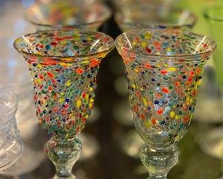 10pc Fruity Pebble Art Glass Glasses	 		 
