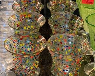 10pc Fruity Pebble Art Glass Glasses	 		 
