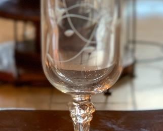 12pc Etched Glasses	 		 
