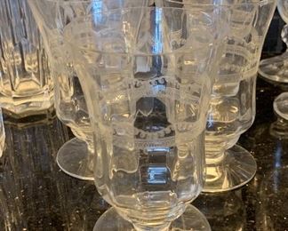 7pc Etched Glasses	 		 
