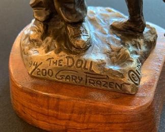 Gary Prazen The Doll Bronze Coal Miner 	11in		 
