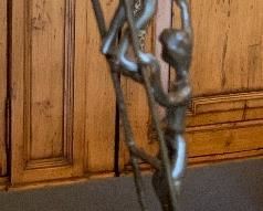 Children on Ladder Bronze Sculpture	 		 
