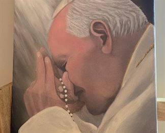 Pope John Paul Painting by Mario Lopez	 		 

