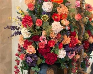 Huge Floral Display Metal Pot	59 inches high		