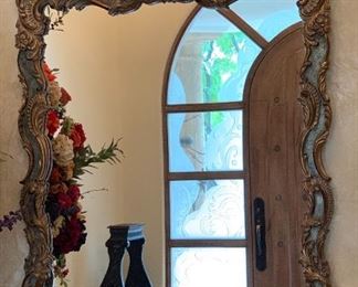 Huge Gold Leaf Carved Mirror	61x45x3in	HxWxD
