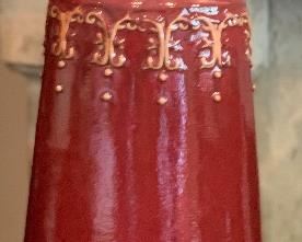 Lg Red Ceramic Decor	