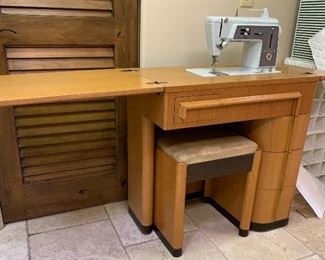 Singer Art Deco Sewing Machine Desk 