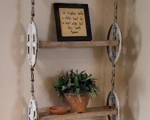 Industrial Hanging Shelf	 		 
