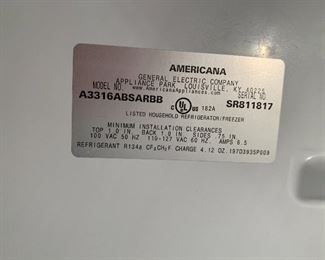 GE 16.5 Cu Ft Refrigerator A3316ABSARBB	 