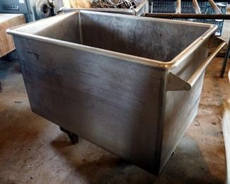 Rolling Stainless Steel Bulk Box Cart, 38" X 33" X 52"