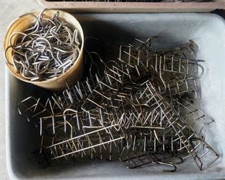 Stainless Steel Smoking Hook Assortment, Including Bacon & Sausage Hooks, Various Sizes, Contents Of 3 Tubs