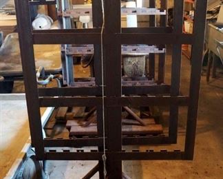 Custom Steel Rolling Smoke Racks, Qty 2, 65" X 44" X 34"