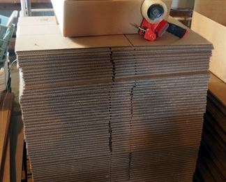 Double Walled Corrugated Shipping Boxes, 19" X 19" X 6", Qty Approximately 100