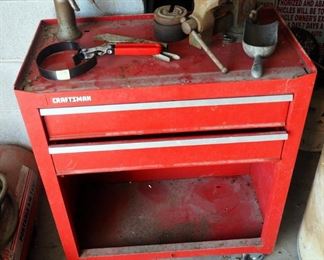 Craftsman 2 Drawer Rolling Tool Box, 30" X 27" 14" , 3" Bench Vice, Hand Tools And More