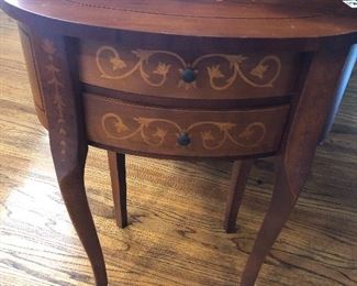 Italian side table inlay