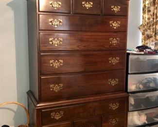 Traditional bedroom set with highboy 