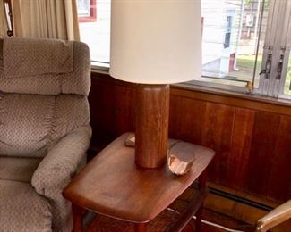 Mid Century Modern lamp & table by John Stuart