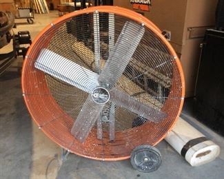 Large shop fan on wheels