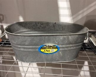 Galvanized tub