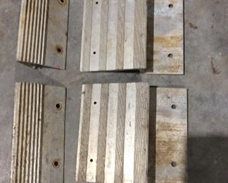 Aluminum ends for ramps. These attached to 2 x 6 boards to make One set of ramps