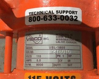 Vibco Vibrator High Frequncy  USL-1600
Used for concrete and bulk materials 