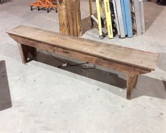  Long wooden bench
