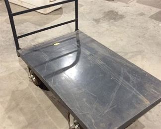 Four wheeled metal cart