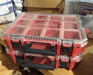 Plastic Milwaukee storage boxes