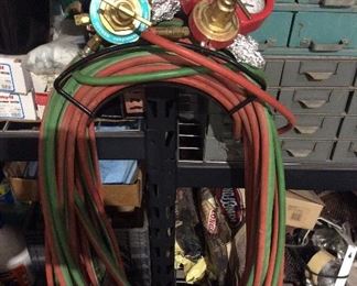 Acetylene torch gauges and hoses